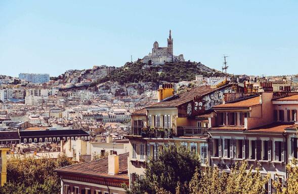 Image de Notre-Dame-de-la-Garde en hauteur